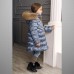 Пальто зимнее GNK 3С-819 серо-голубое, фото #1