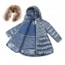Пальто зимнее GNK 3С-819 серо-голубое, фото #4