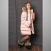Пальто розовое GNK 3-825 с вышивкой