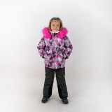 Комплект зимний Радость моя "Лиза-принт" розовый