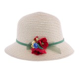 Шляпа Андерсен "Красный мак" бежевый