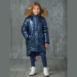 Зимнее пальто Аврора "Злата" синий Зимнее пальто Аврора "Злата" синий