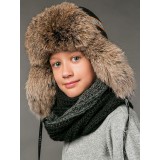 Чёрная зимняя шапка ушанка Фиона Чёрная зимняя шапка ушанка Фиона