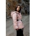 Куртка с ремнем GNK С-711 розовый пластик
