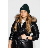 Шапка для девочки и мальчика GNK ЗШ-9 зеленая