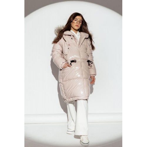 Пальто GNK ЗС-922 розовое