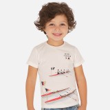 Футболка белая Mayoral 3060-39 "Байдарки"