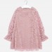 Бархатное розовое платье Mayoral 7927-79