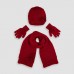 Шапка с шарфом и перчатками красная Mayoral 10897-91