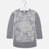 Вязаное платье с органзой Mayoral 4932-25